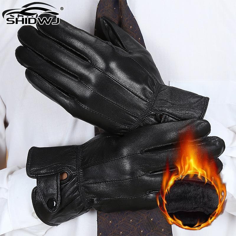 Leather Driving Glove - 1 Paar Heren Pu Lederen Winter