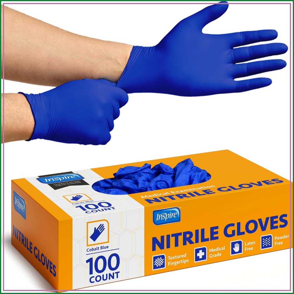 Exam Glove Nitrile - Kobaltblauwe nitril wegwerphandschoenen 4,5 mil -