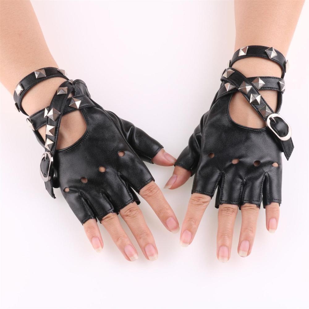 Leather Driving Glove - Unisex Vingerloze Rijden Pu Leren Handschoenen