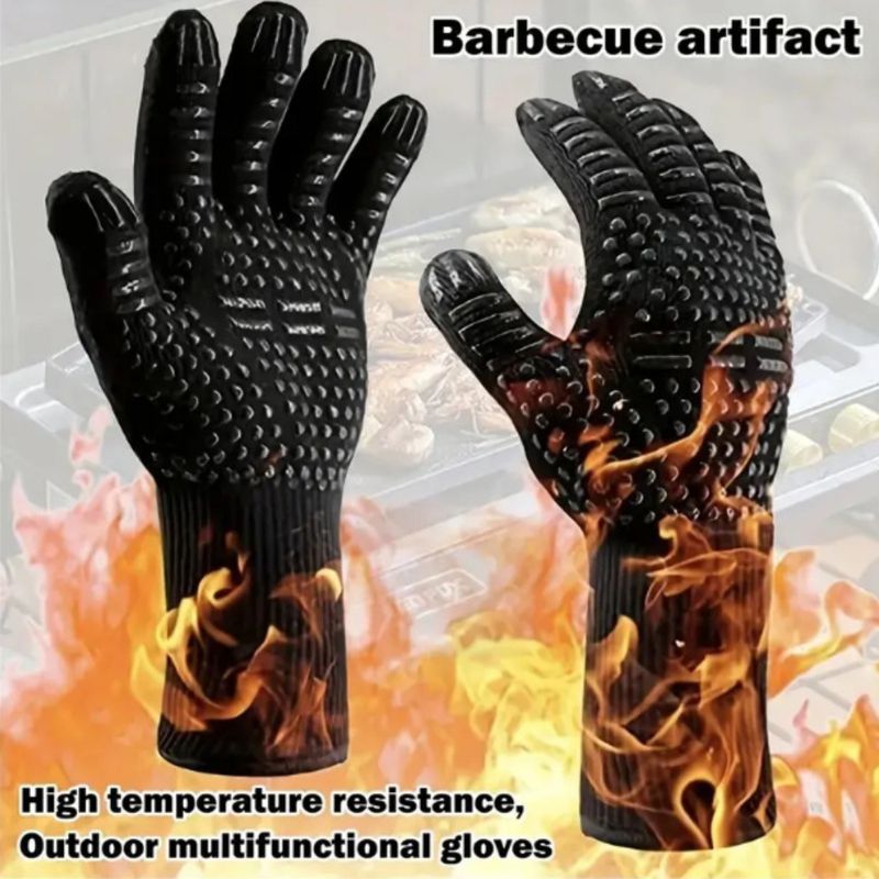 Heat Resistant Glove - Hittebestendige BBQ-handschoenenset Ideaal voor het bakken,