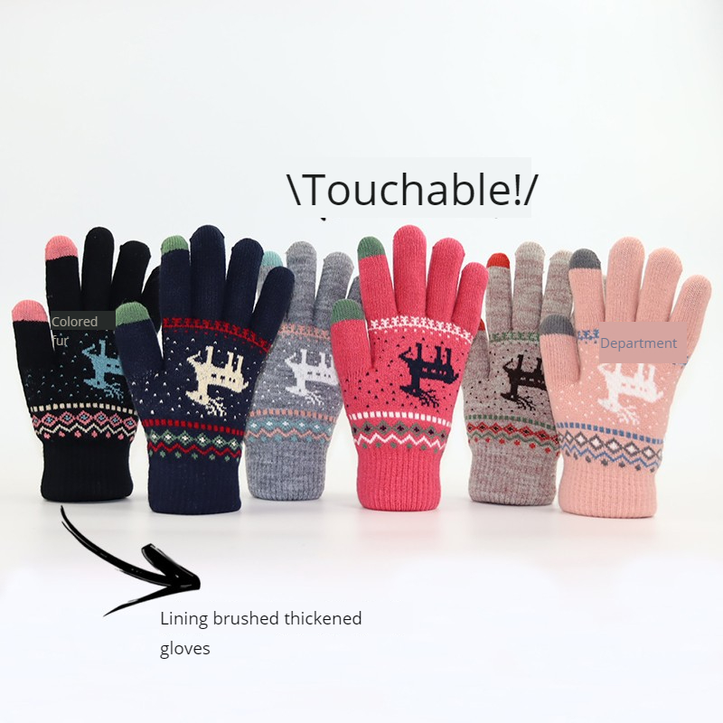 Wool Glove Lined - Herfst en winter verdikte touchscreen-warme dameshandschoenen