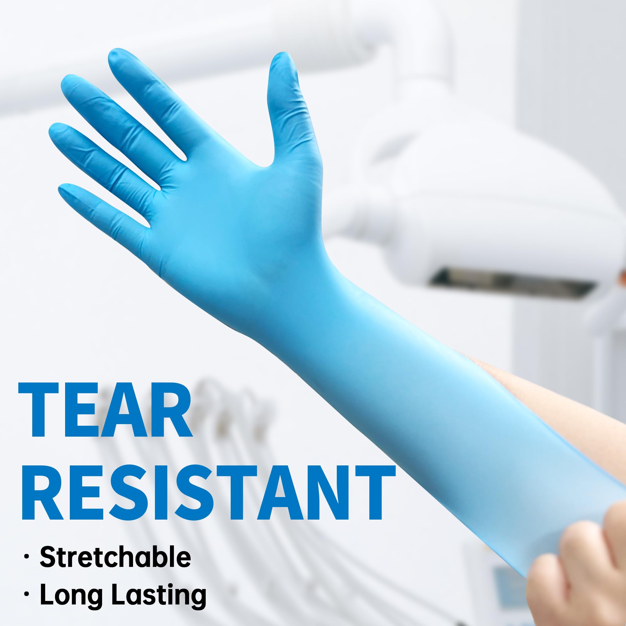 Exam Glove Nitrile - Blauwe nitril wegwerponderzoekshandschoenen, 4,5 Mil 100