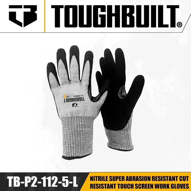 Nitrile Mechanic Glove - TOUGHBUILT TB-P2-112-5-L Nitril Super Slijtvast Snijbestendig