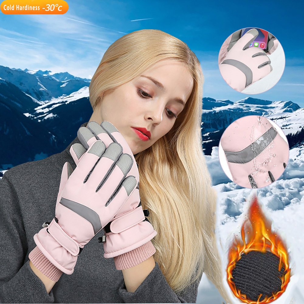 Ski Glove Waterproof - YANBIGUO Skihandschoenen Winterhandschoenen voor dames Heren