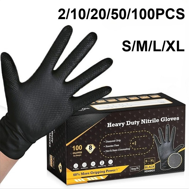 Nitrile Mechanic Glove - 2-100 STKS 8mil Heavy Duty Industriële
