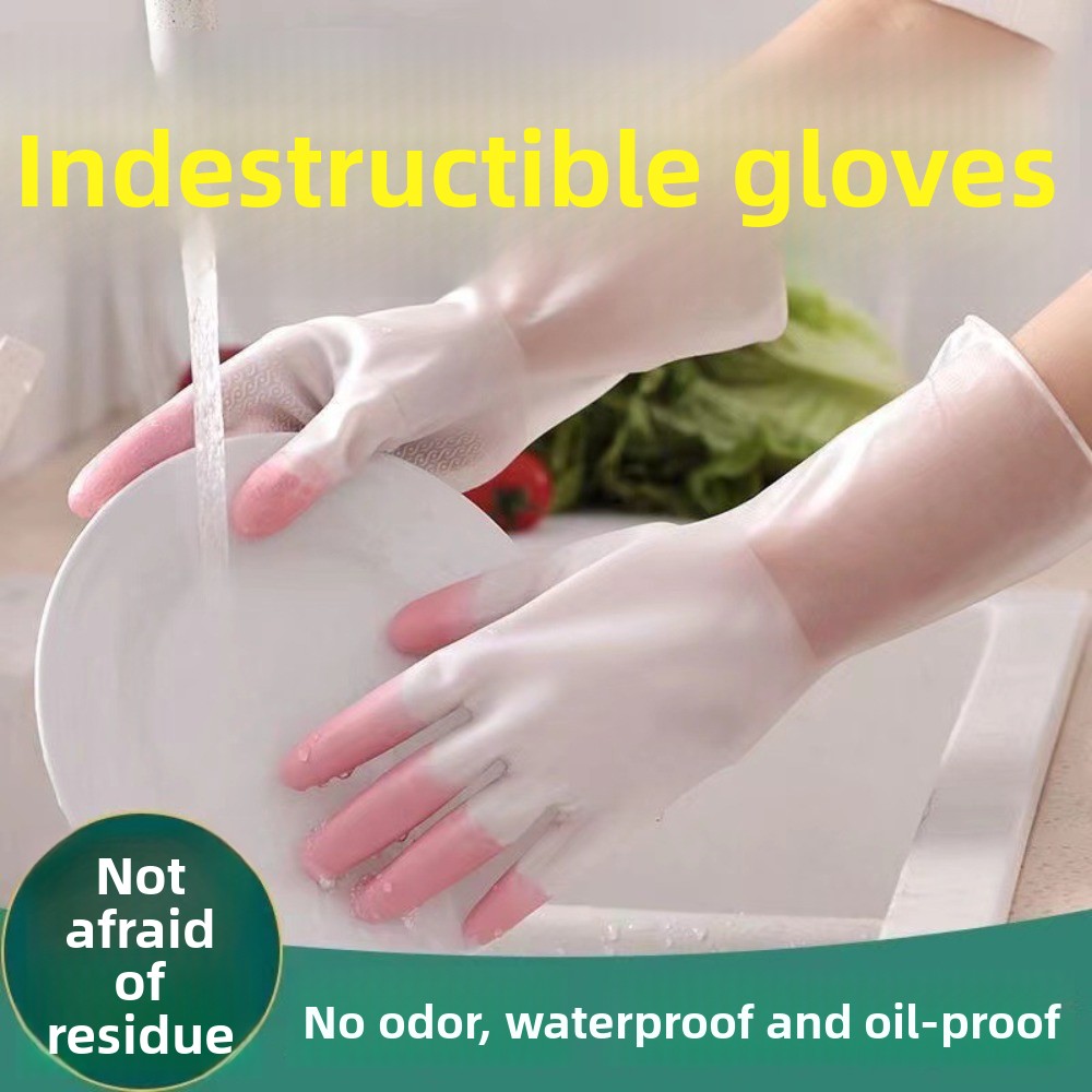 Rubber Glove Cleaning - Duurzame, verdikte latex schoonmaakhandschoenen, waterdichte, brandwondenbestendige