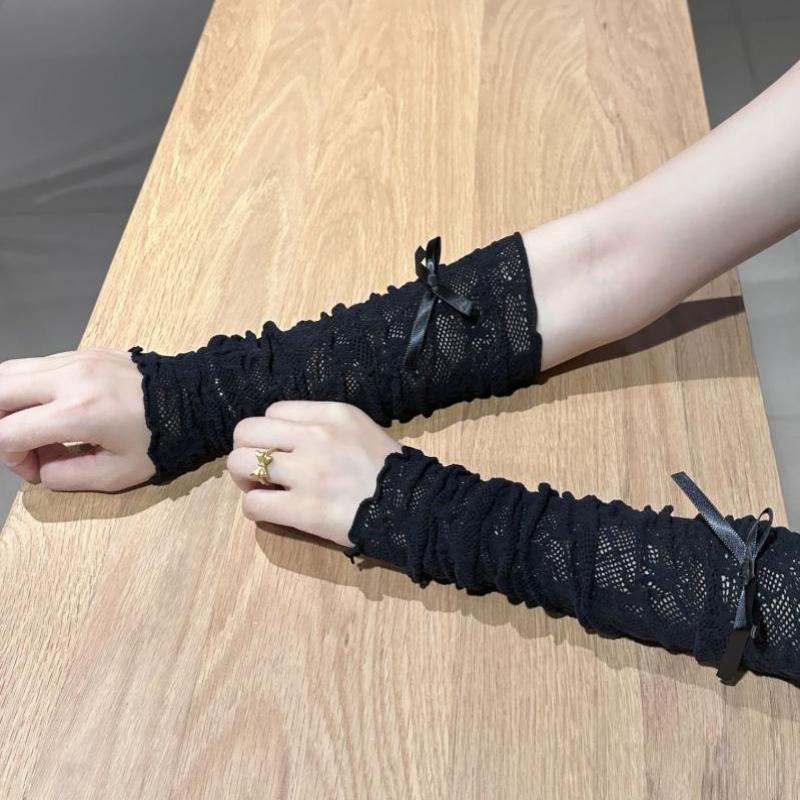 Fingerless Glove Knit - Vrouwen Gothic Mesh Vingerloze Handschoenen Elastisch
