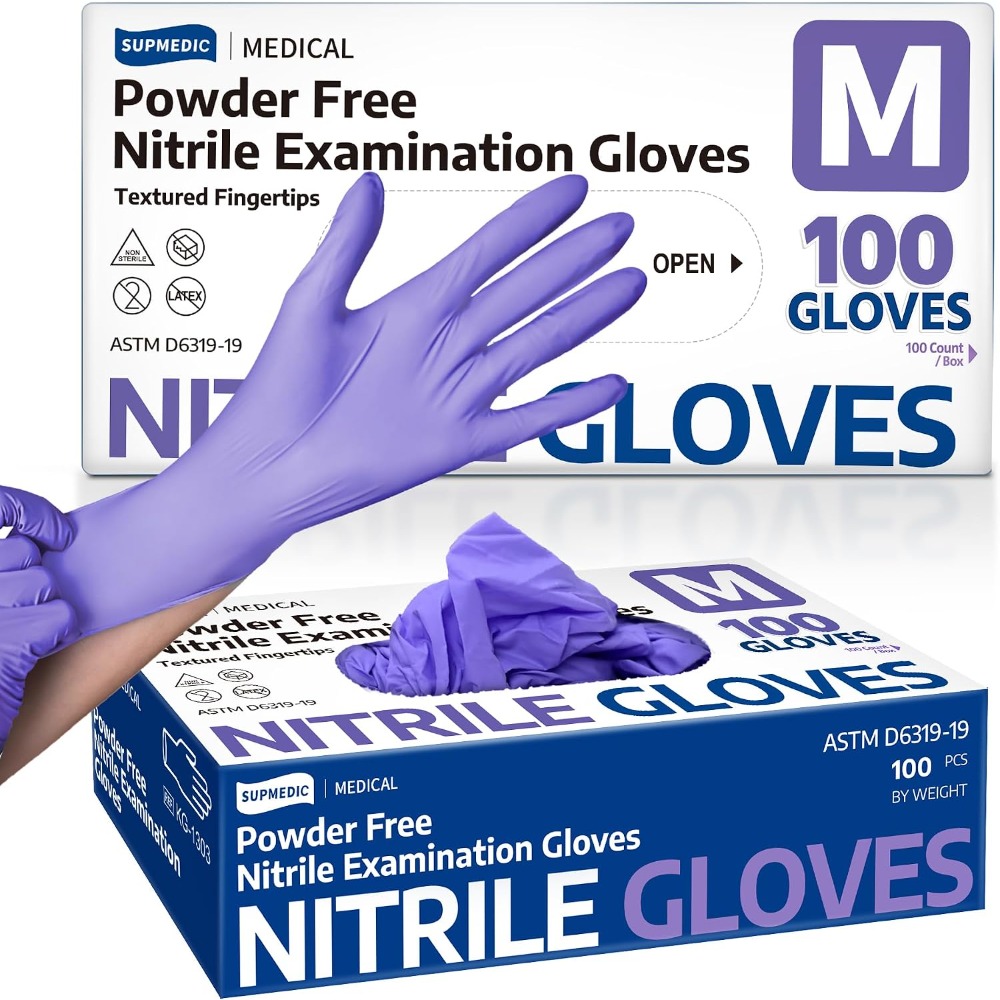 Exam Glove Nitrile - Medische onderzoekshandschoenen van nitril, 100 stuks,
