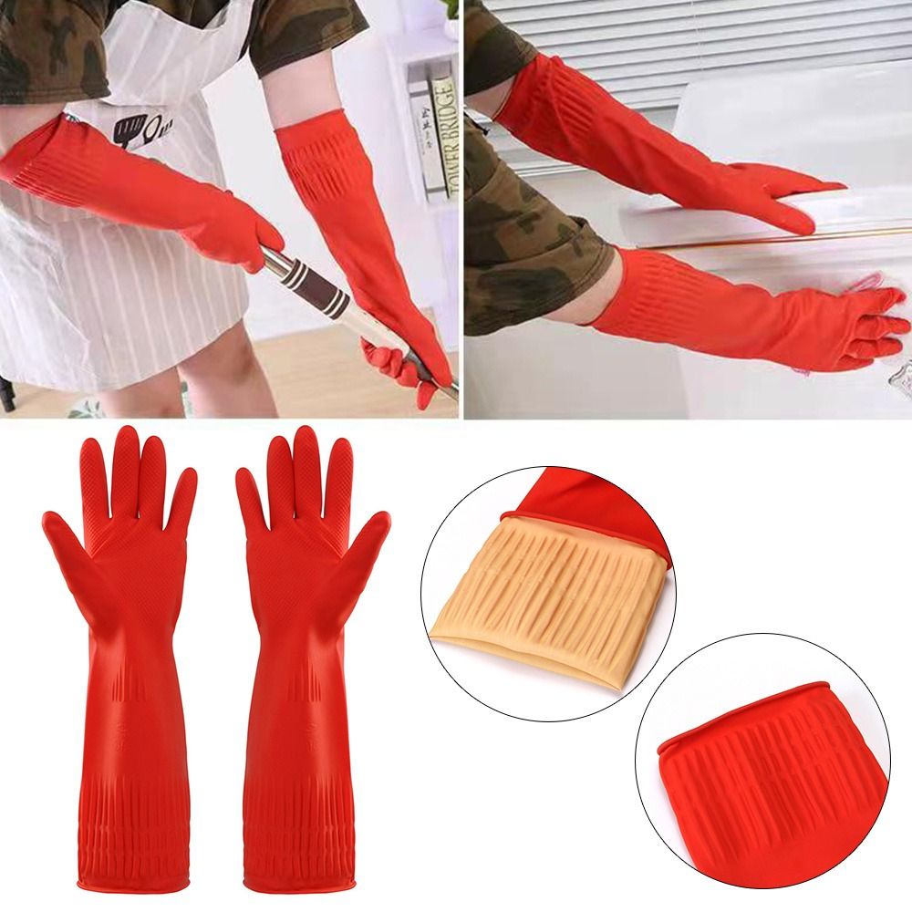 Dish Glove Rubber - 1 Paar Stevige Rubberen Handschoenen Met