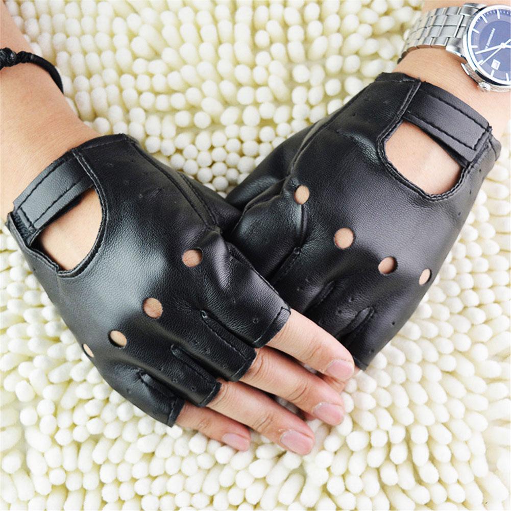 Leather Driving Glove - Unisex-handschoenen met halve vingers Theatraal Punk