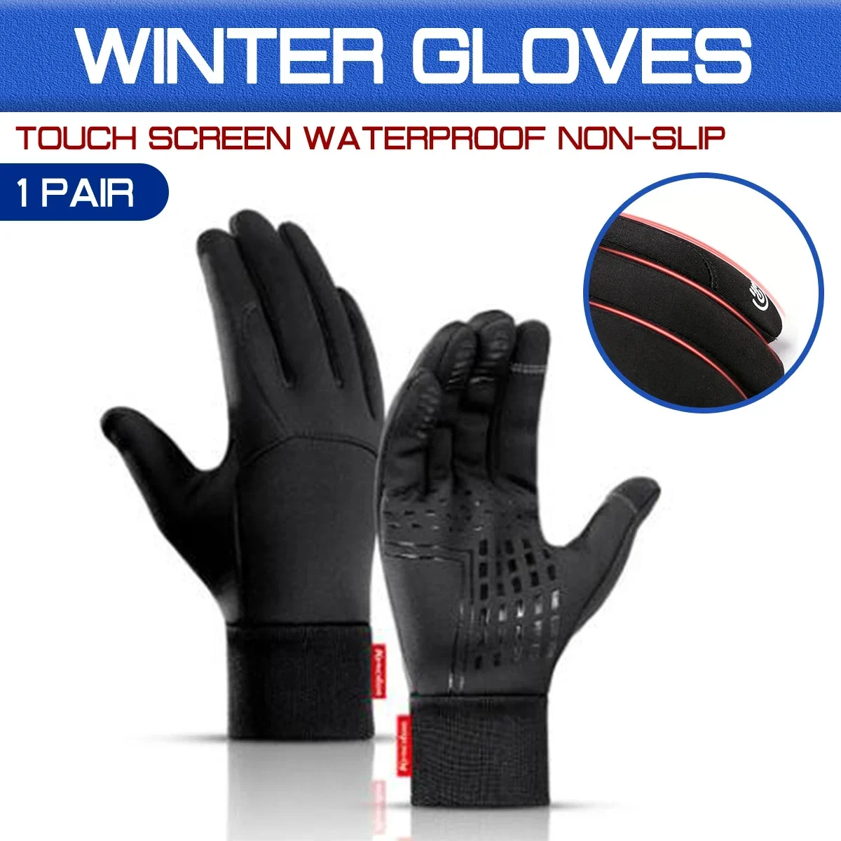Ski Glove Waterproof - Waterdicht Zwart/Grijs Antislip Ski Sneeuw Rijden