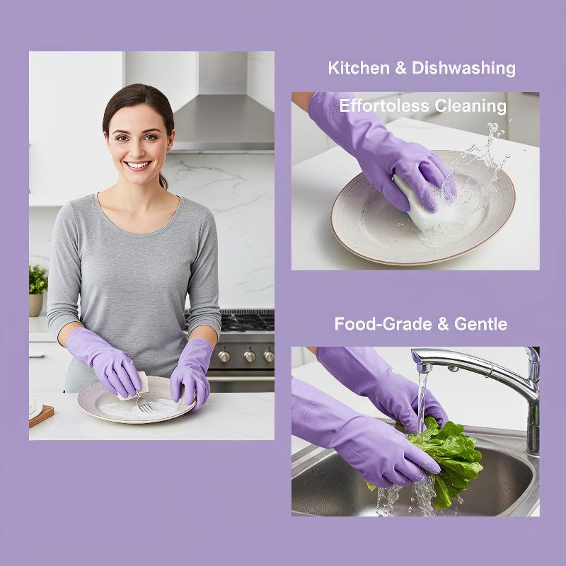 Dish Glove Rubber - 1 paar latex afwashandschoenen, met antislip