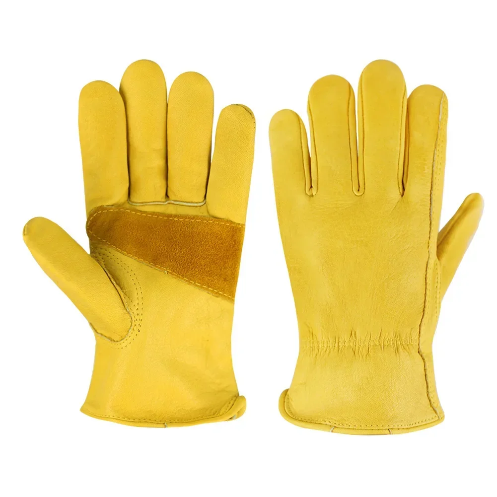 Leather Driving Glove - Leren werkveilige handschoenen voor tuinieren, motorrijden,