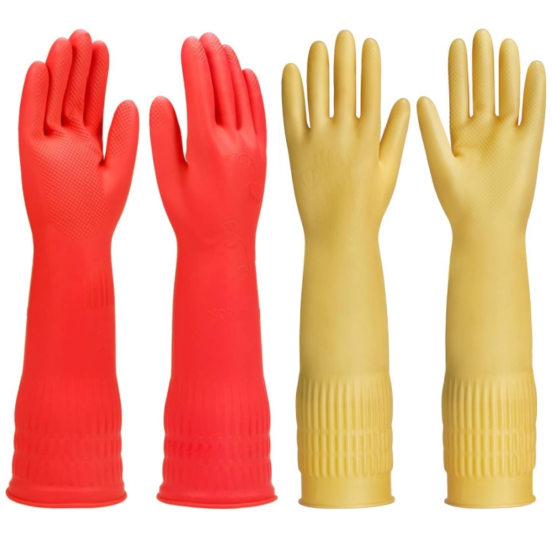 Dish Glove Rubber - 45CM extra lange rubberen schoonmaakhandschoenen antislip