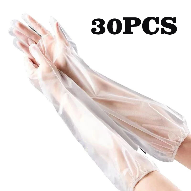 Rubber Glove Cleaning - 30 STKS Wegwerp armbeschermerhandschoenen Keuken Huishoudelijke