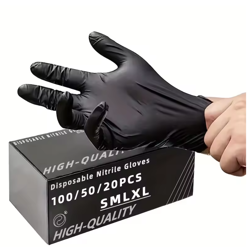 Nitrile Mechanic Glove - 100/50/20PCS Zwarte Nitril Handschoenen Verdikte Wegwerphandschoenen
