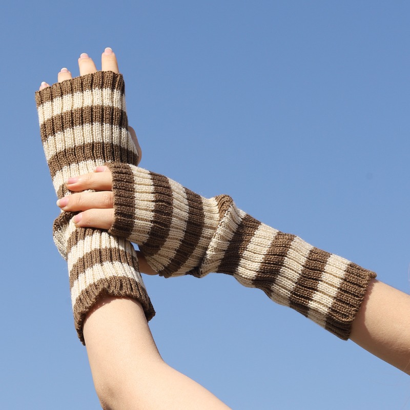 Fingerless Glove Knit - Dames gebreide vingerloze armmouwen gotische stijl
