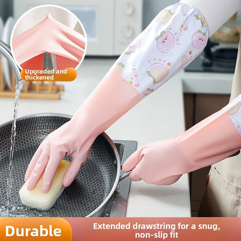 Dish Glove Rubber - Winter Warme Waterdichte Afwashandschoenen Fleece Gevoerd