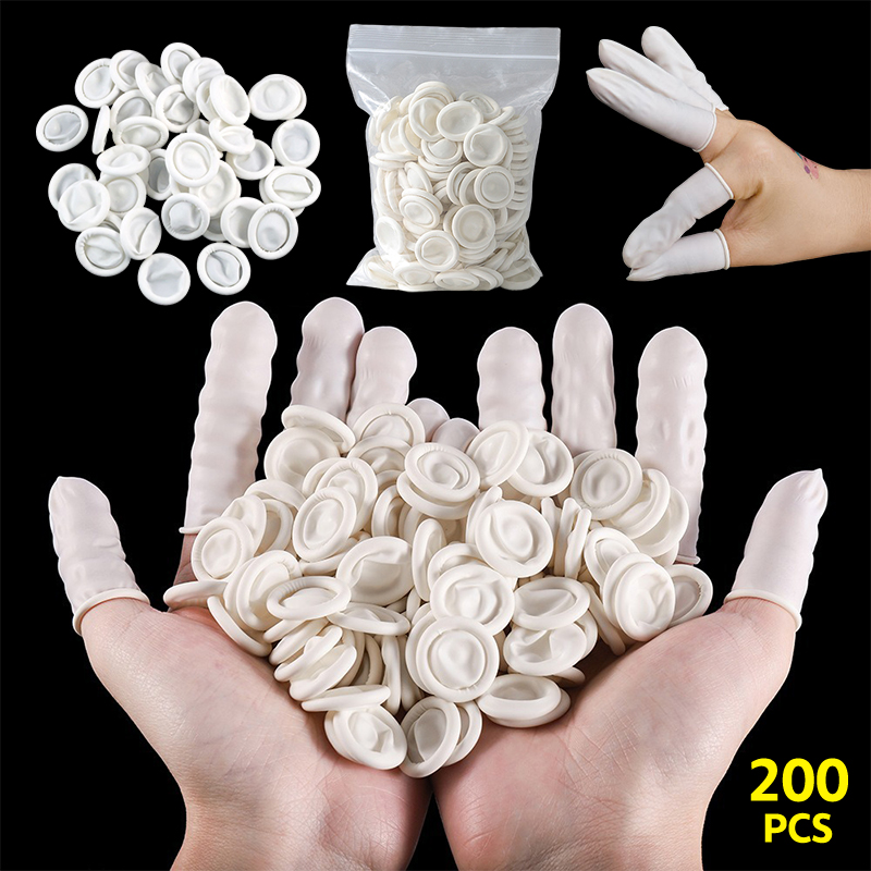 Latex Disposable Glove - 200 stks/zak Wegwerp Latex Vinger Babybedjes
