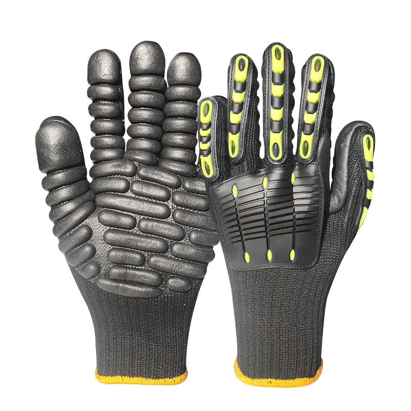 Work Glove Impact - Professionele anti-vibratie veiligheidshandschoenen voor mijnbouwboren 5-niveaus