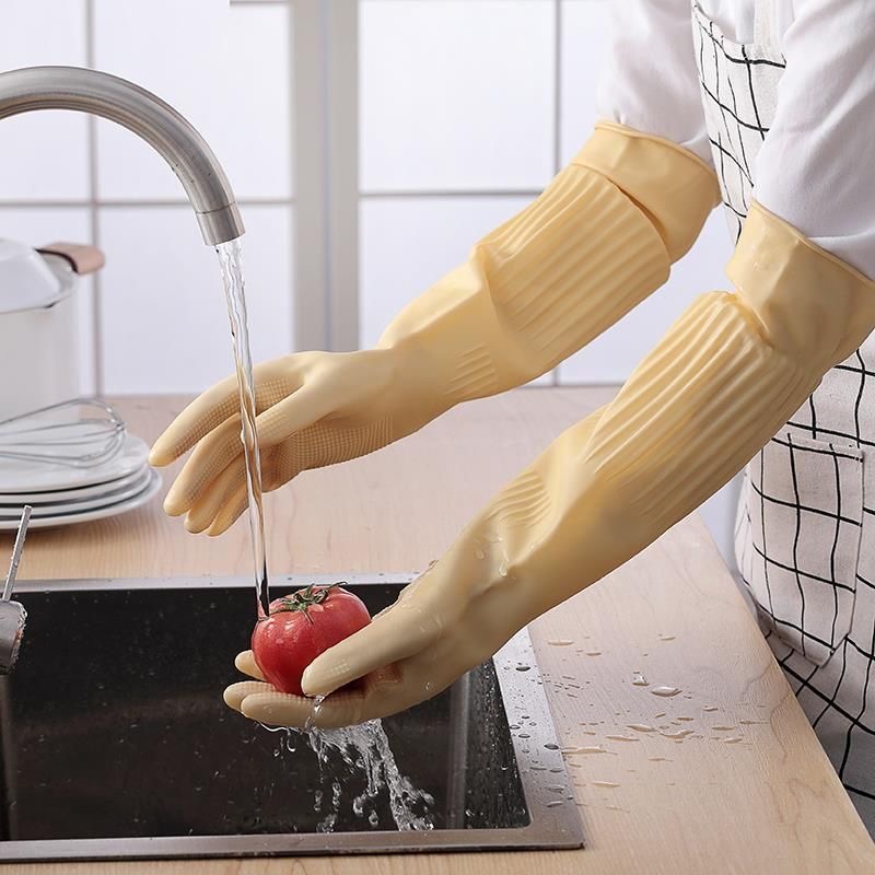 Dish Glove Rubber - Lange herbruikbare rubberen afwashandschoenen Antislip huishoudelijke