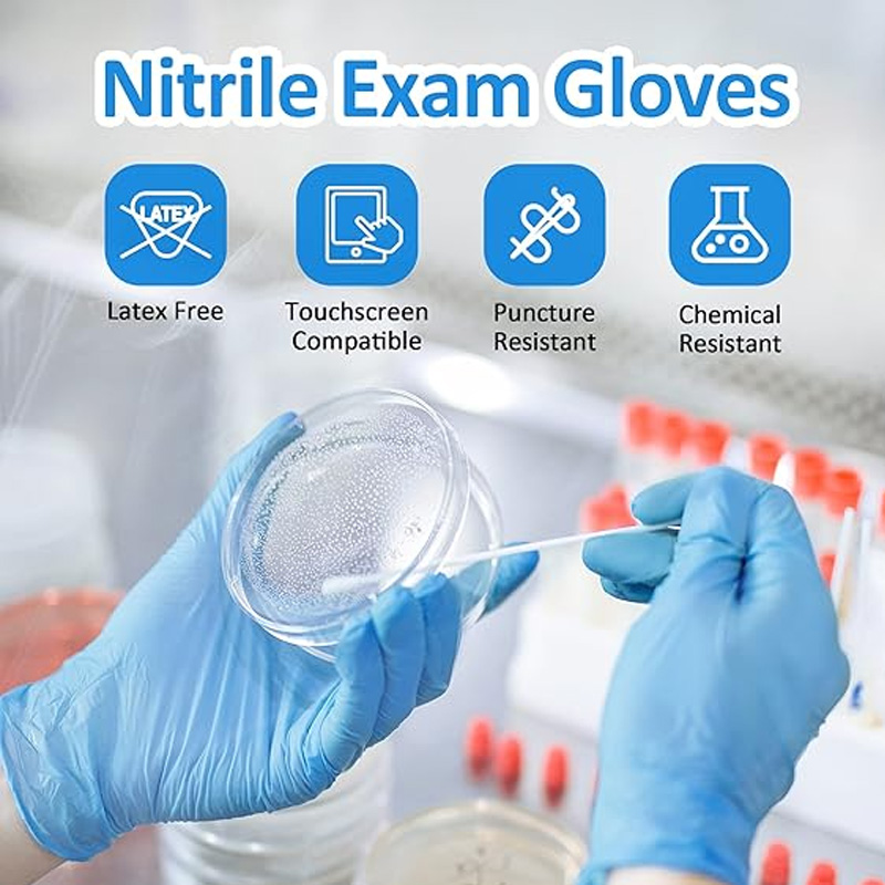 Exam Glove Nitrile - Medische blauwe nitril handschoenen, 100 stuks,