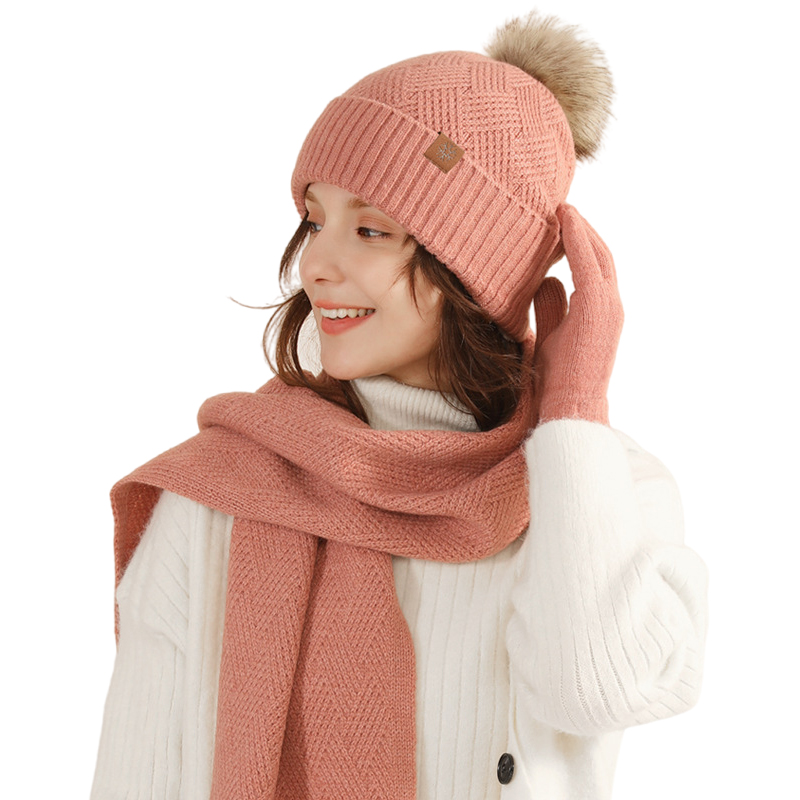 Wool Glove Lined - Winter warme wollen muts sjaal handschoenen
