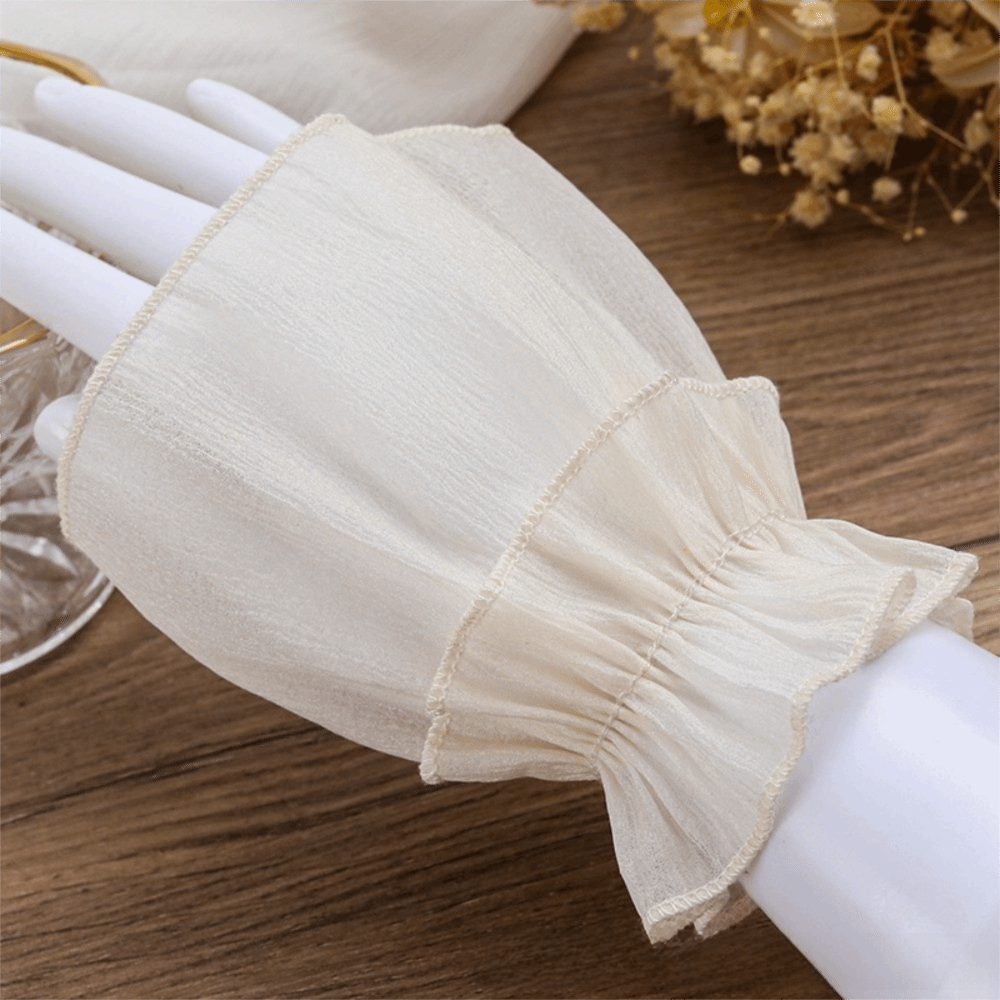 Fingerless Glove Knit - Gerimpelde geplooide afneembare manchetten Kristallen nagelkunstaccessoires