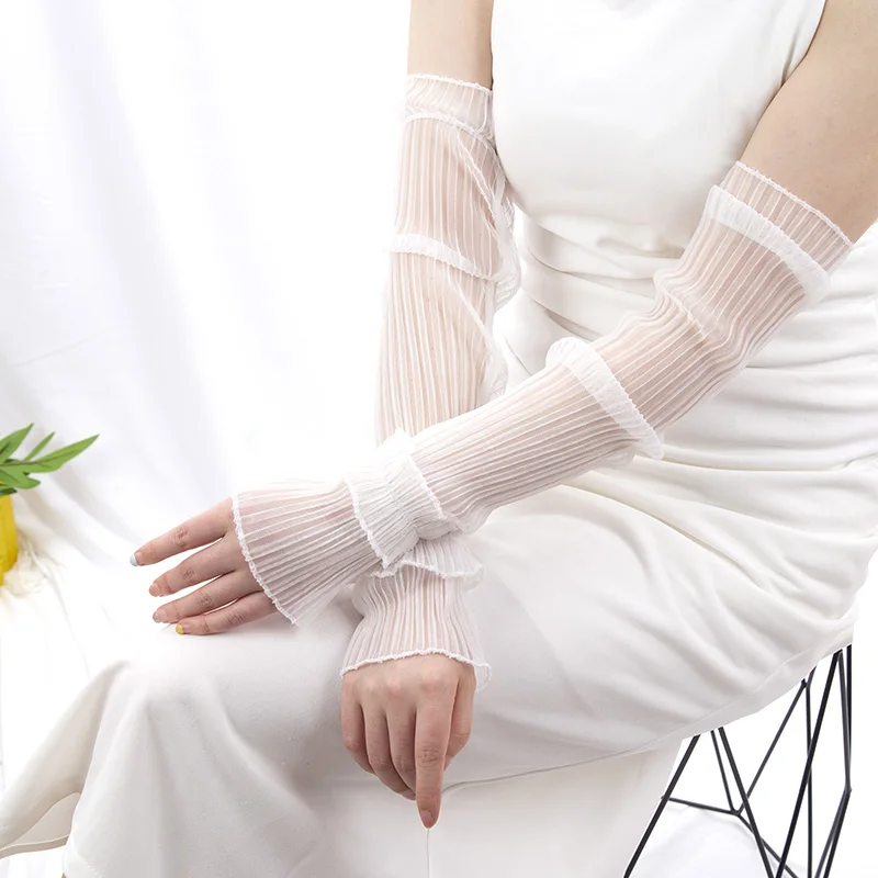 Fingerless Glove Knit - Zomer Lange Vingerloze Handschoenen Dames Outdoor
