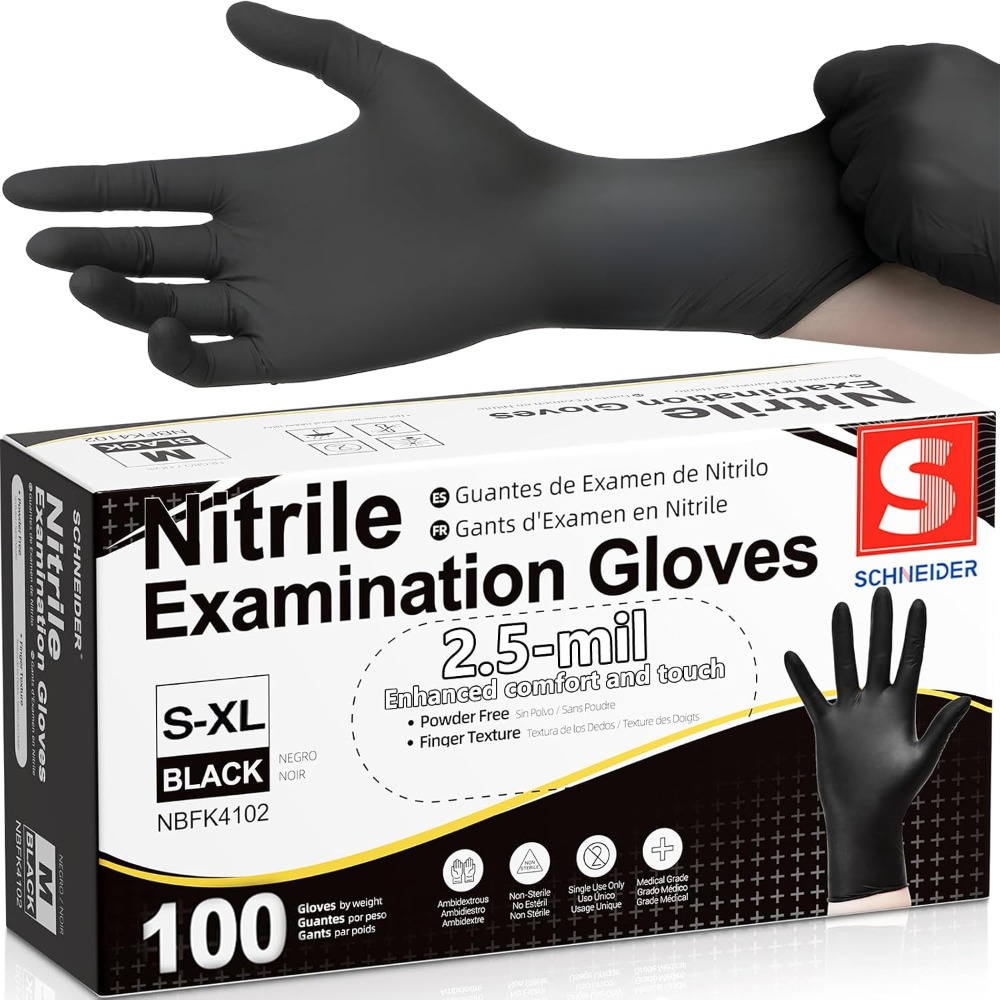 Wegwerp zwarte nitril handscho - Exam Glove Nitrile recensie en prijs