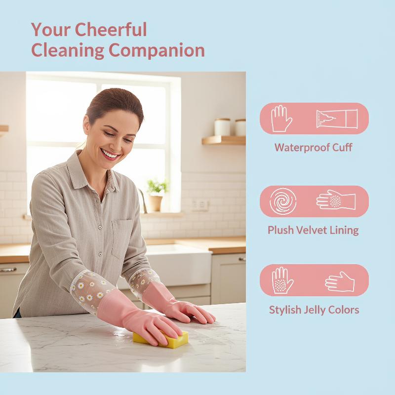 Bloemenpatroon Huishoudelijke  - Rubber Glove Cleaning recensie en prijs