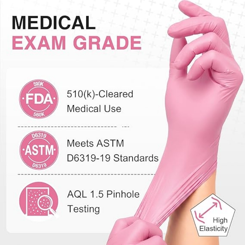Roze nitril wegwerphandschoene - Latex Disposable Glove recensie en prijs