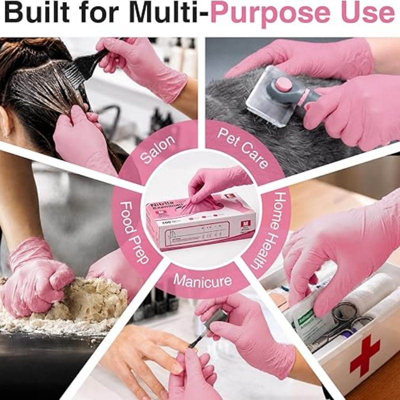 Roze nitril wegwerphandschoene - Latex Disposable Glove recensie en prijs