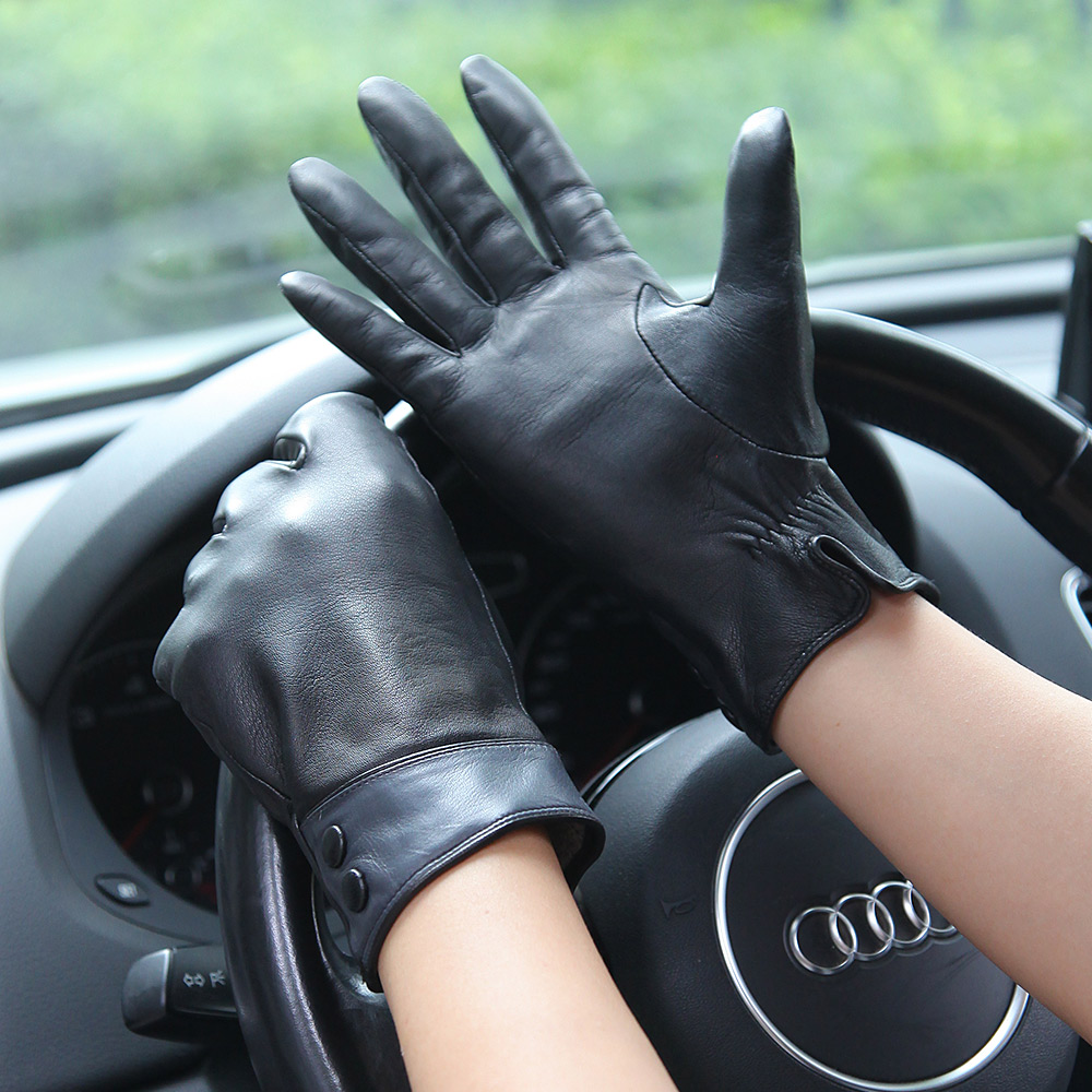 Mode Zwarte Echte Lederen Hand - Wool Glove Lined recensie en prijs