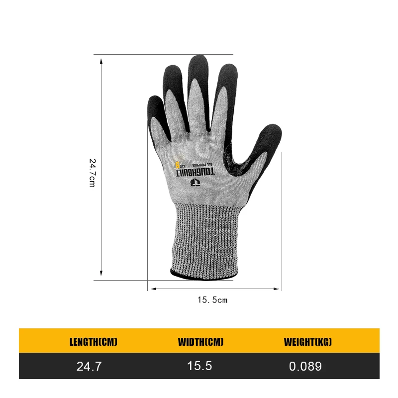 TOUGHBUILT TB-P2-112-5-L Nitri - Nitrile Mechanic Glove recensie en prijs