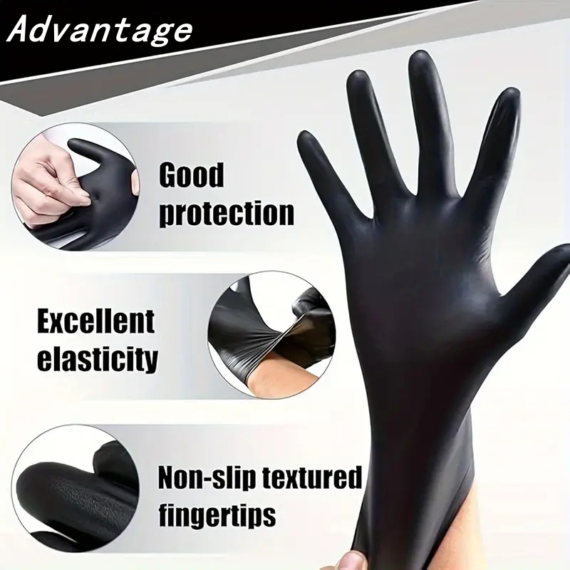 20 STKS Zwarte Wegwerp Nitril  - Latex Disposable Glove recensie en prijs