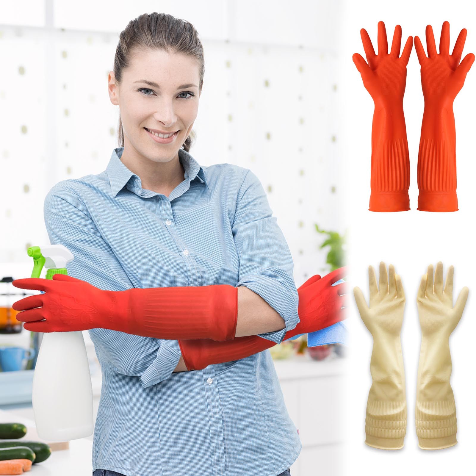 1 paar flexibele comfortabele  - Dish Glove Rubber recensie en prijs