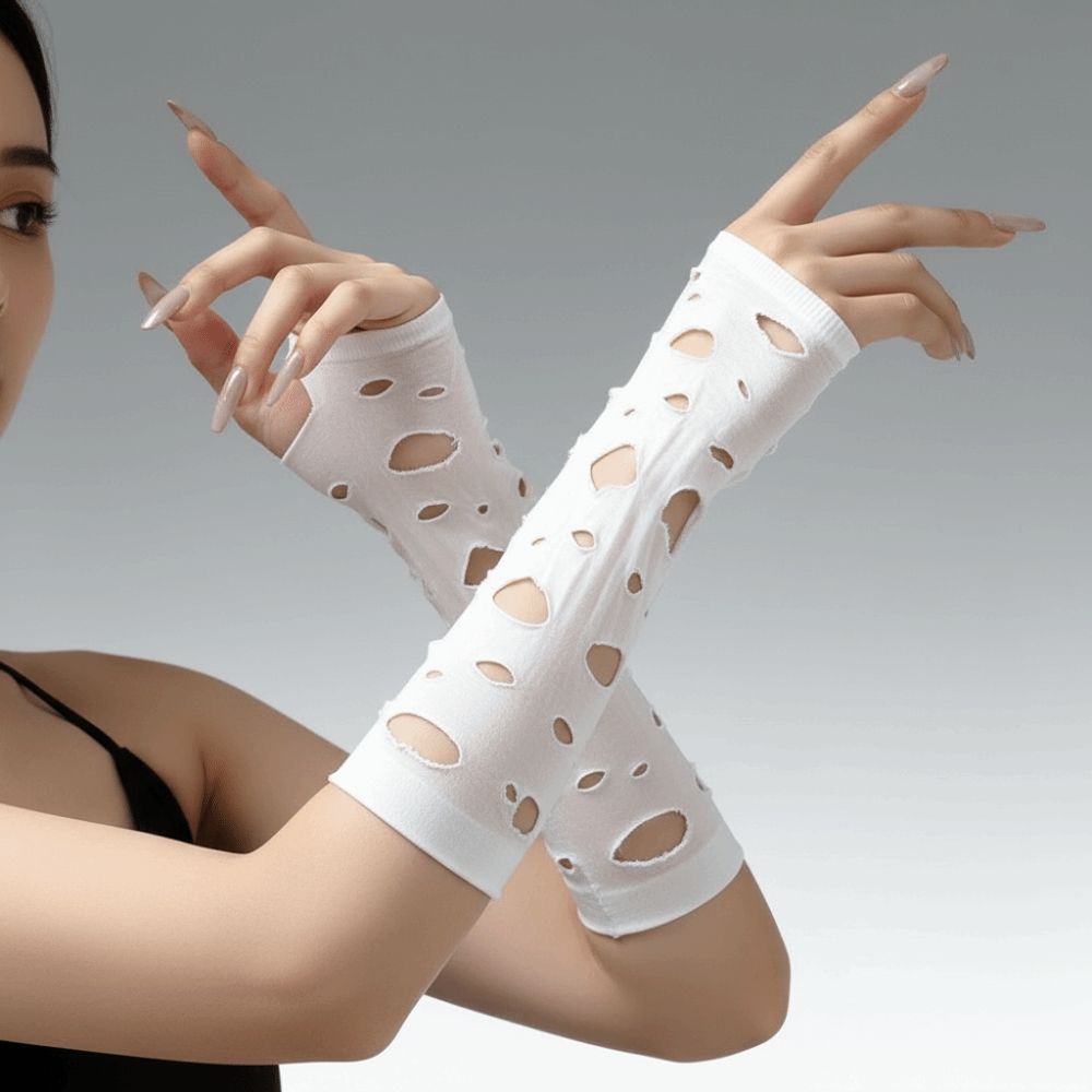 Mouwhoezen Gescheurde armwarme - Fingerless Glove Knit recensie en prijs