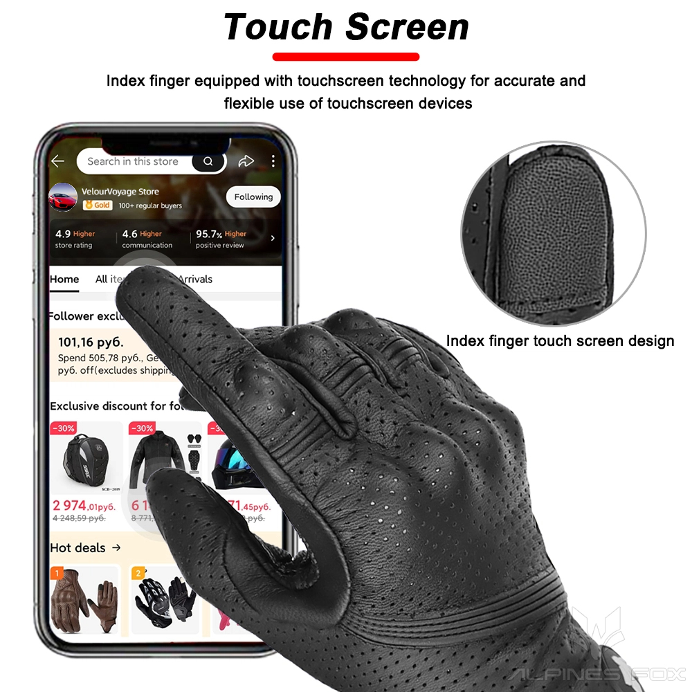 Unisex vintage leren motorhand - Motorcycle Glove Knuckle recensie en prijs