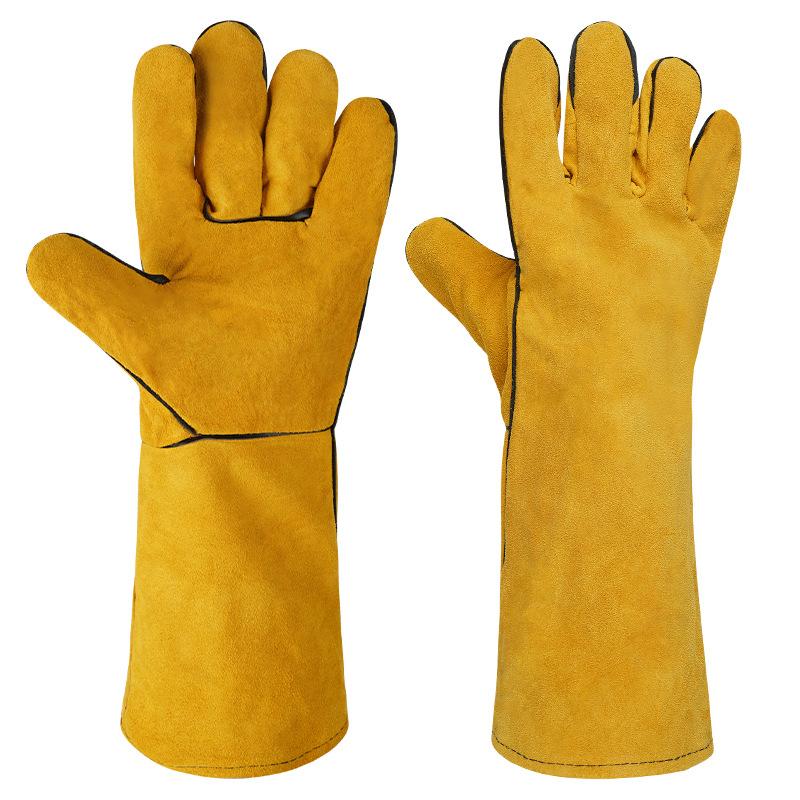1 paar 40 cm leren lashandscho - Cut Resistant Glove recensie en prijs