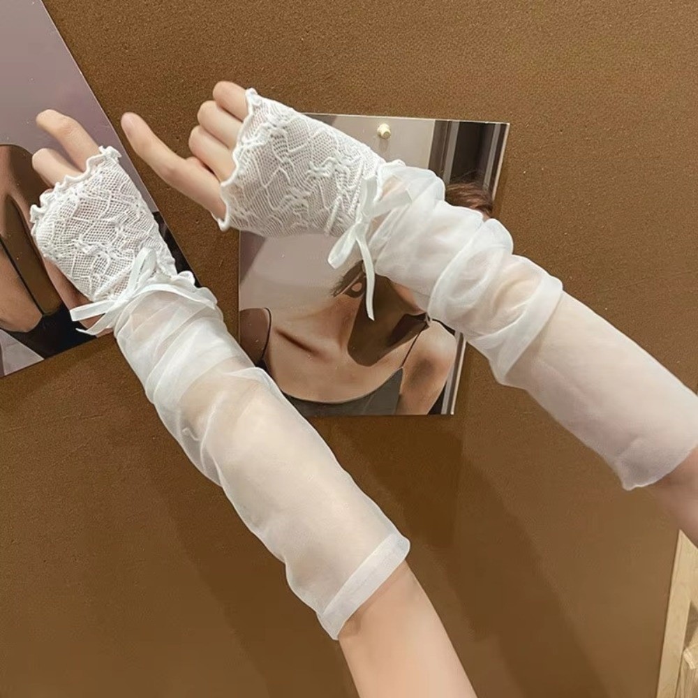 Y2K kanten mesh-handschoenen m - Fingerless Glove Knit recensie en prijs