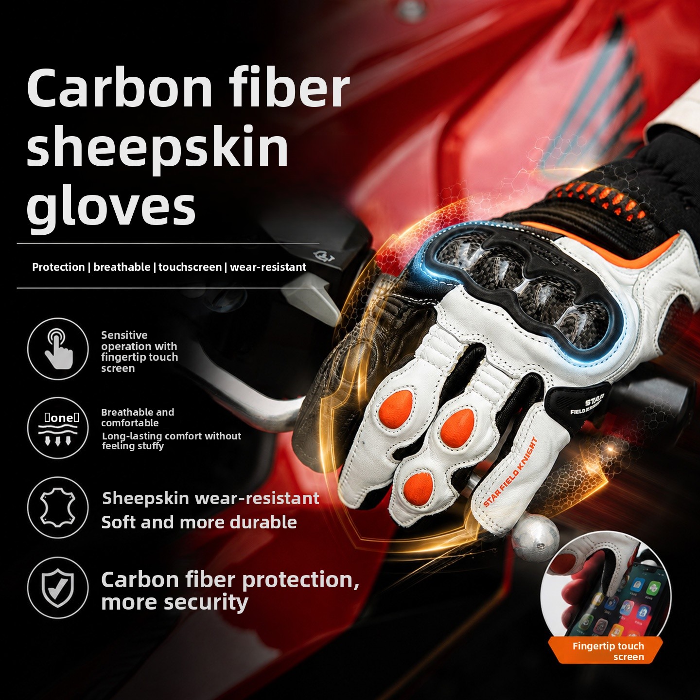 STAR KNIGHT Motorrijhandschoen - Motorcycle Glove Knuckle recensie en prijs