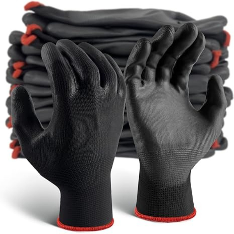 6/12/18PCS Zwart PU-coating Ha - Nitrile Mechanic Glove recensie en prijs