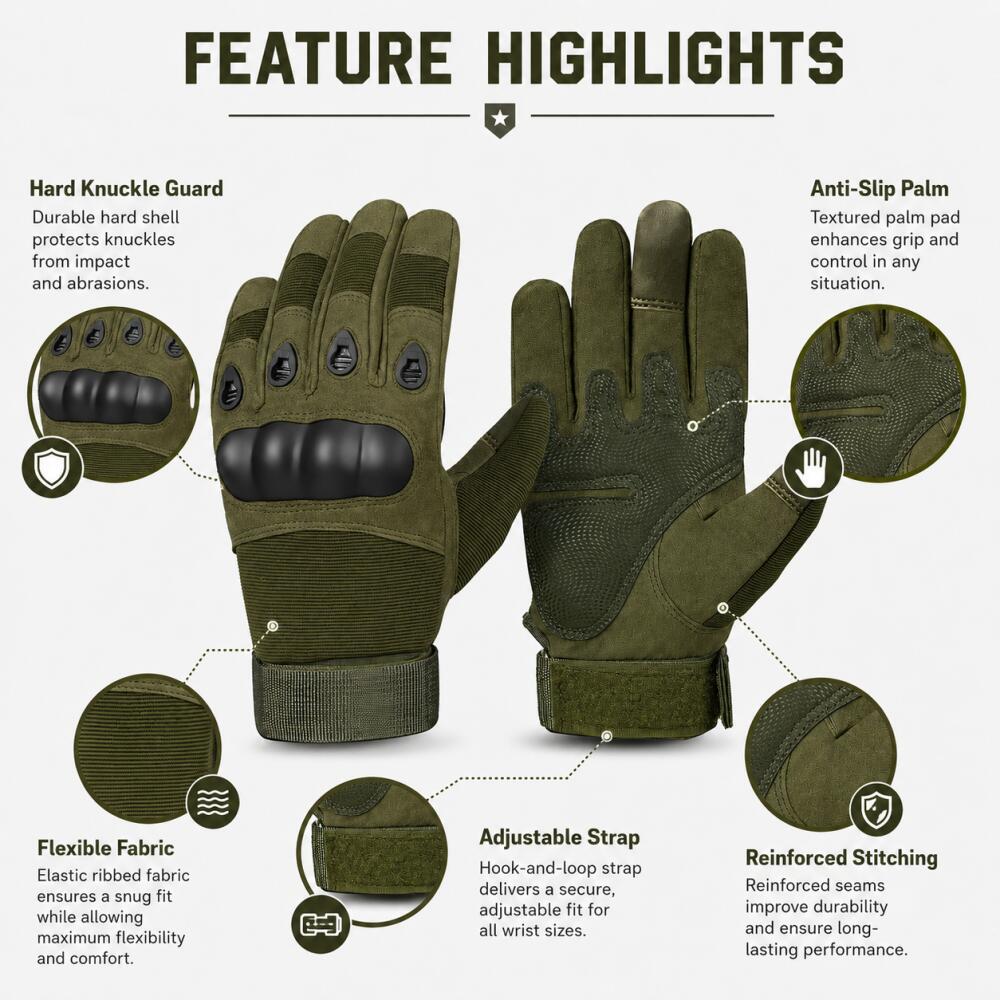 Volledige vinger tactische han - Motorcycle Glove Knuckle recensie en prijs