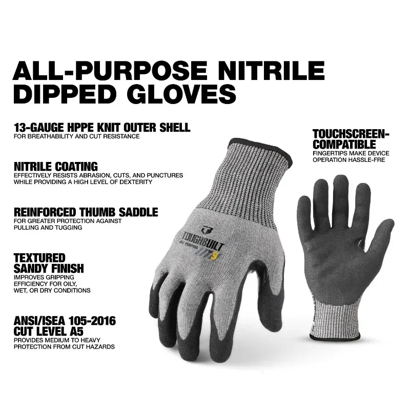 ToughBuilt TB-P2-112-5-L Nitri - Cut Resistant Glove recensie en prijs